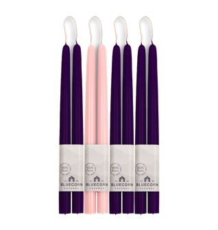 Advent Candle Beeswax Taper Bundle - Pink & Purple