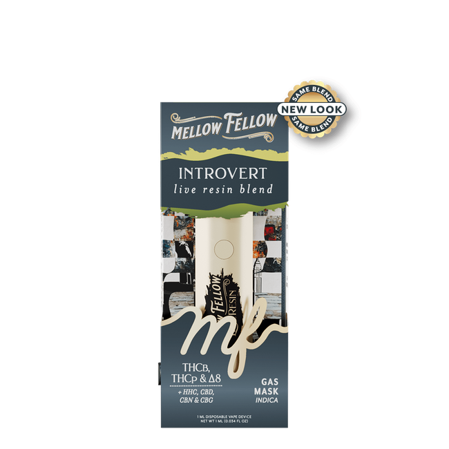 Introvert Blend - Live Resin 1ml Disposable Vape - Gas Mask (Indica)-gallery-36987863302350