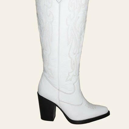 Aspen White Wide Calf Boots-gallery-38281411199200