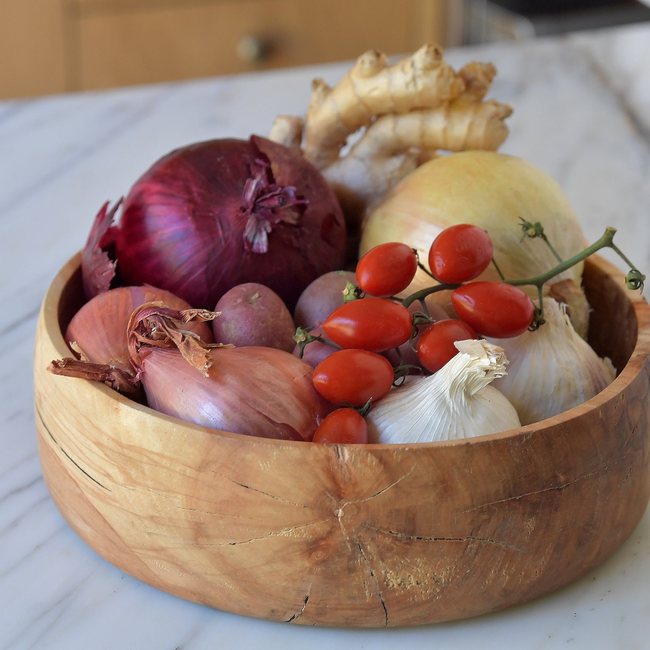 Spalted Maple Serving Bowl and Purpleheart and Walnut Bowls-gallery-38548353384626