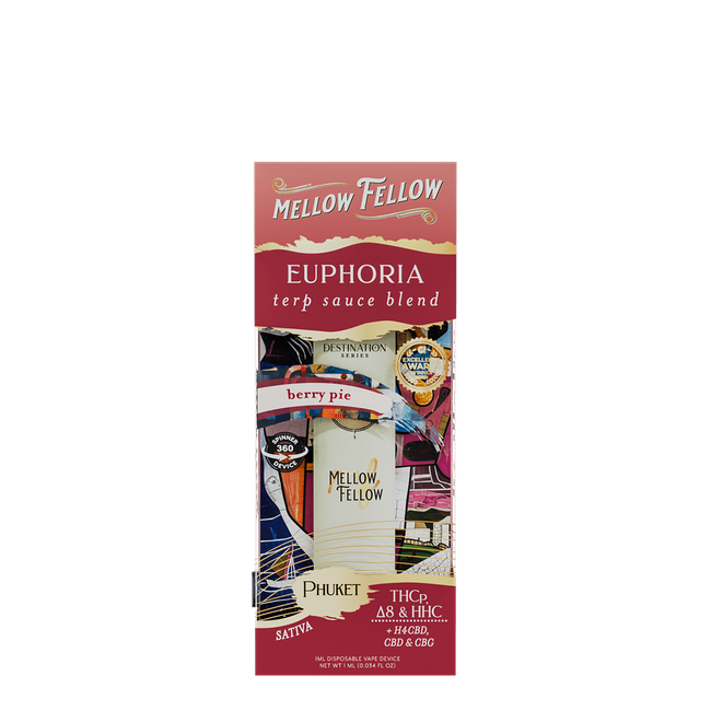 Euphoria Blend - Terp Sauce 1ml Disposable Spinner Vape - Berry Pie (Sativa)-gallery-36989962125518