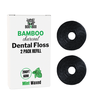 Dental Floss Roll Refill, Charcoal Woven Thread, 2, 4 or 8 Pack, Mint