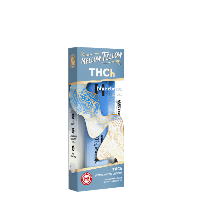 THCh 0.5g Disposable Vape - Blue Cheese (Indica)-gallery-37467802108110