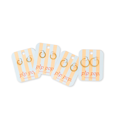 Endless Hoop Thin Set of 4 Gold