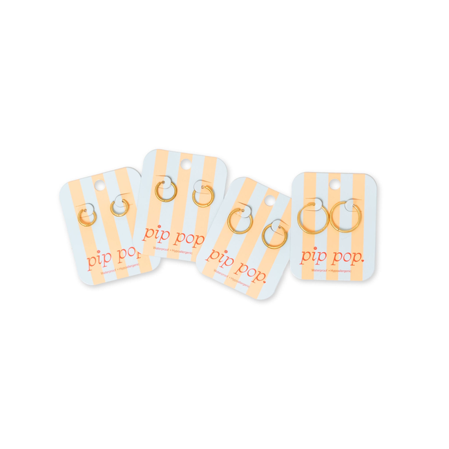 Endless Hoop Thin Set of 4 Gold-gallery-42310645383342