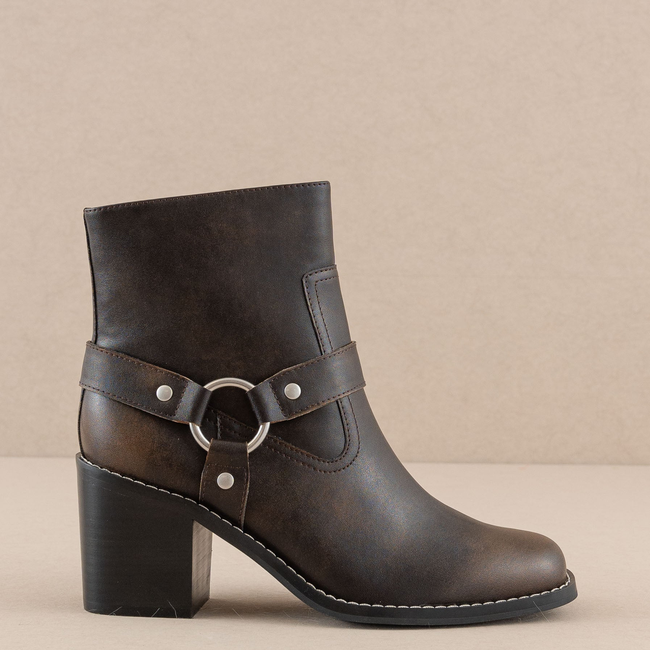 The Cameron | Coffee Heeled Moto Chelsea Boot-gallery-36397628424369