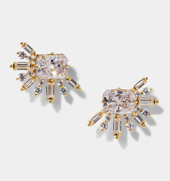 STELLAR HALO CZ STUD EARRINGS