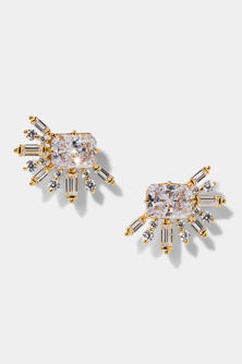 STELLAR HALO CZ STUD EARRINGS