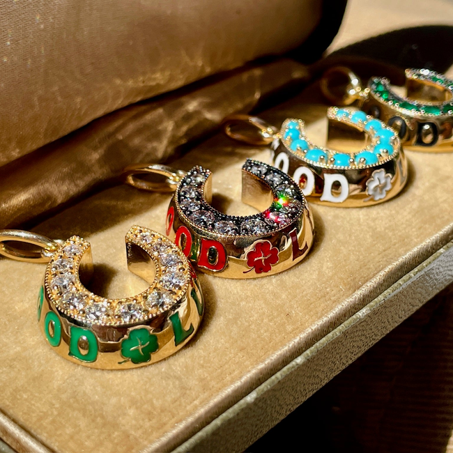 3GOG Original Good Luck Horseshoe Milgrain Pendant-gallery-56276010041659