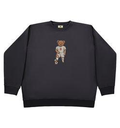 Brown Soccer Embroidered Crewneck