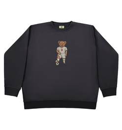 Brown Soccer Embroidered Crewneck