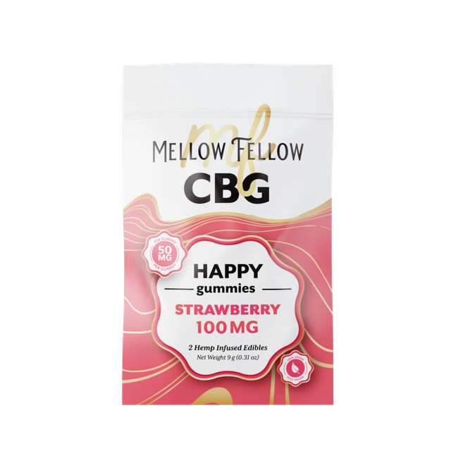 Happy CBG Gummies 100mg - Strawberry-gallery-39102600741070