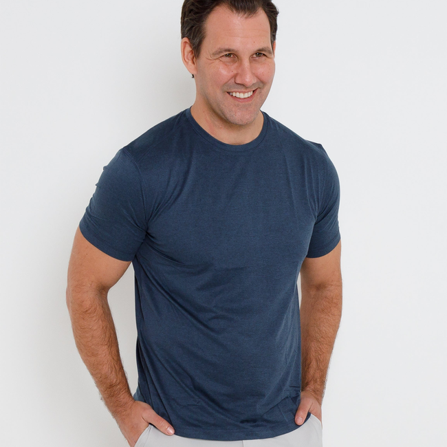 Butter T - Navy Heather-gallery-44663689838817