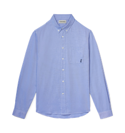 Embroidered Button Down - Medium Blue
