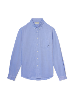 Embroidered Button Down - Medium Blue