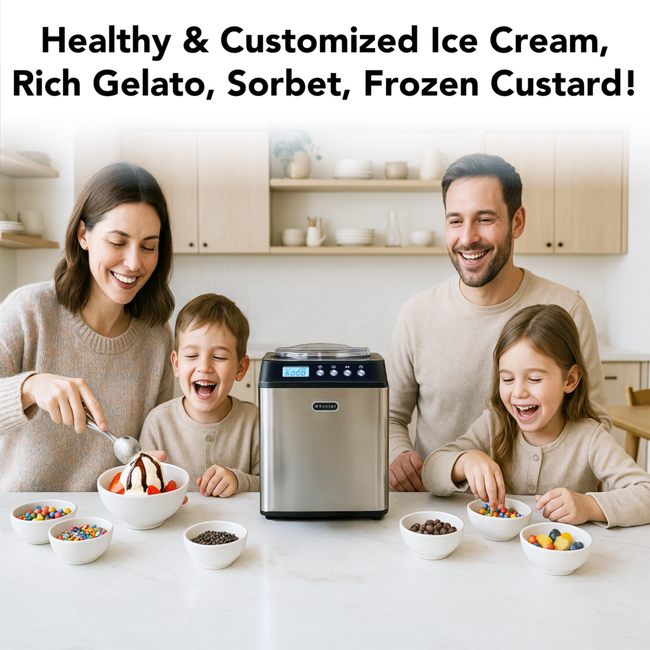 Whynter 2.1 Quart Upright Ice Cream Maker with Stainless Steel Bowl ICM-201SB-gallery-46302115168504