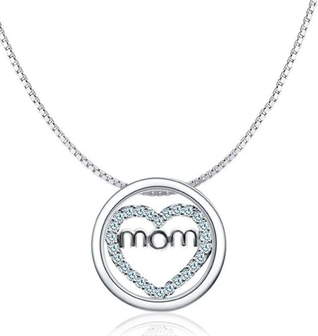 Mom Necklace Heart Circle Of Love