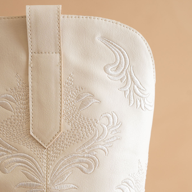 The Kamilla | White on White Embroidered Cowboy Boot For Bridal Or Festival-gallery-42229787689137