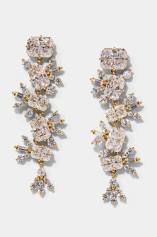 STELLAR CASCADE CZ LINEAR EARRINGS