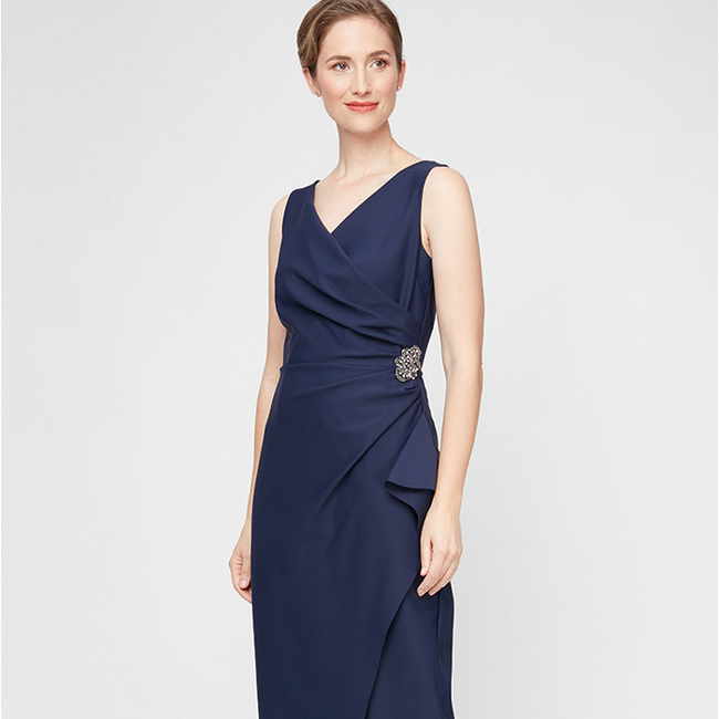 Petite Ava Sleeveless Contour Gown-gallery-42505832431872