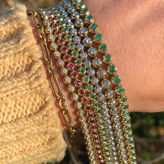 3GOG 14K Original Bubble Bracelet - Emerald, Ruby, or Sapphire - PREORDER DOWNPAYMENT-gallery-50671766634811