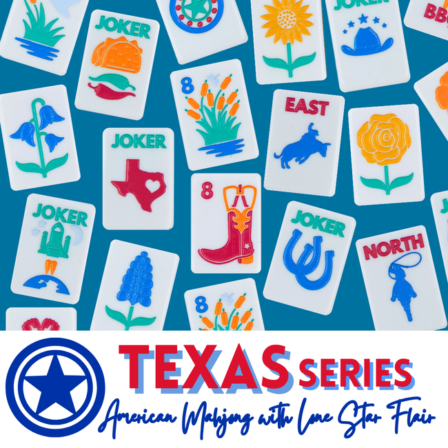 THE TEXAS SERIES | Mahjong with Lone Star Flair | Mesquite White Tile-gallery-50981888950583