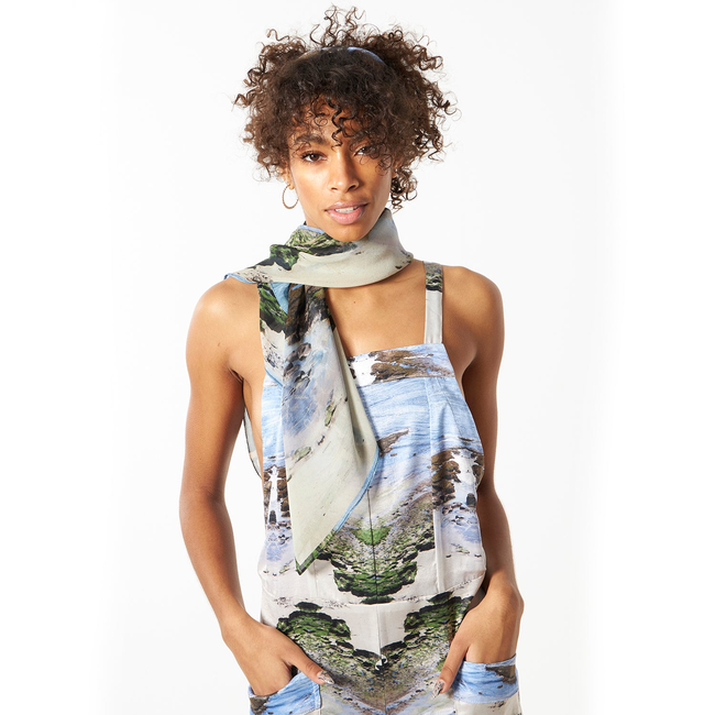 Babs California Beach Inspired Silk Scarf-gallery-45252745658664