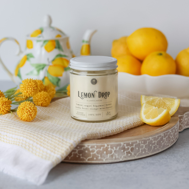 Lemon Drop Scented Soy Candle - 8 oz.-gallery-31311269036102