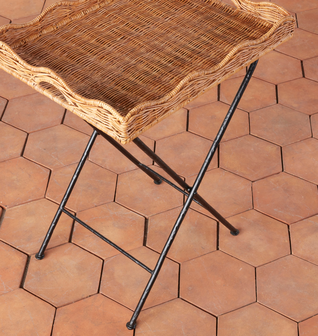Maude Rattan Folding Tray Top Side Table