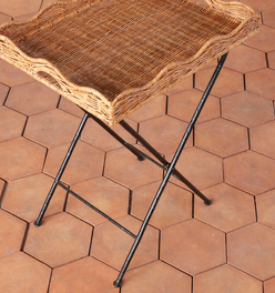 Maude Rattan Folding Tray Top Side Table