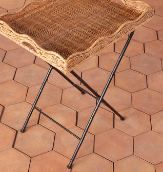 Maude Rattan Folding Tray Top Side Table