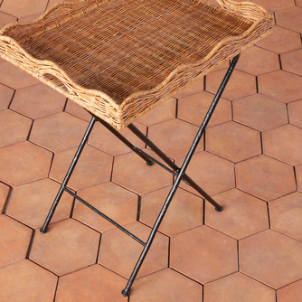 Maude Rattan Folding Tray Top Side Table
