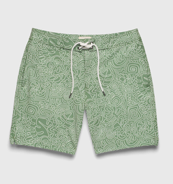 Duke 7.25” Doodle Boardshort - Turf Green