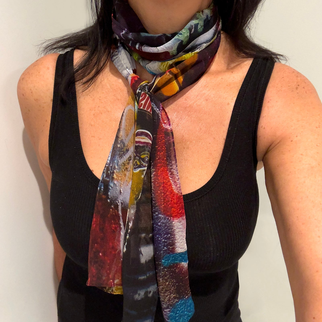 Babs Street Art Silk Scarf-gallery-48189800284456