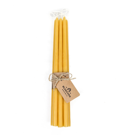 Hand-Dipped Thin Beeswax Tapers