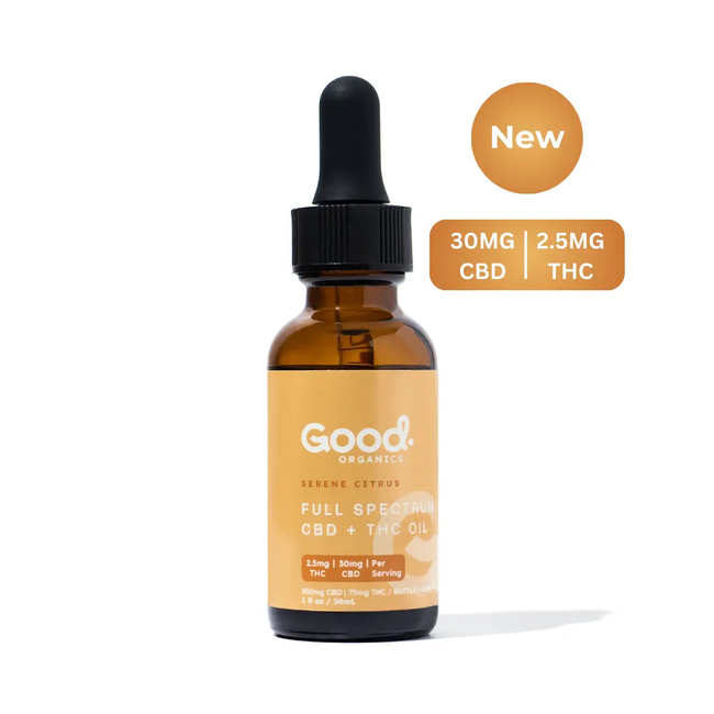 Serene Citrus Full Spectrum Tincture - 30mg CBD : 2.5mg THC-gallery-58306632122677