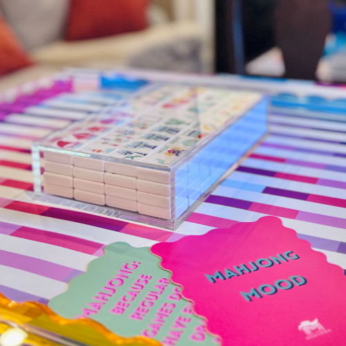 MAHJONG MAT | Laugh Lines | 33" x 33"-gallery-51307936350519