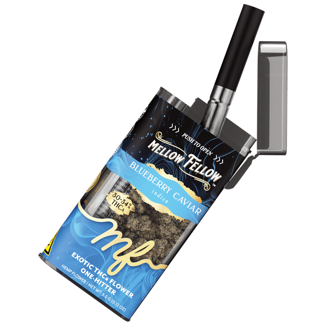 THCa 3.5g Exotic Flower + One Hitter - Blueberry Caviar (Indica)-gallery-38357214757070