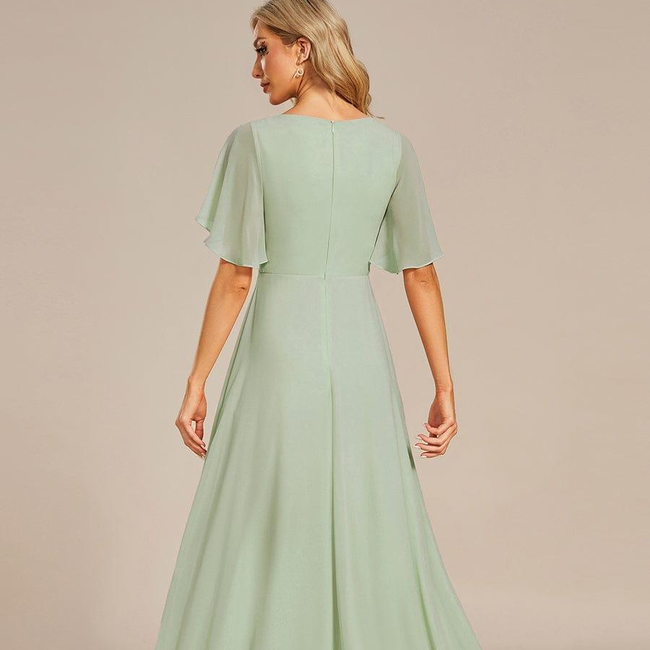 ever IVYROSE|Ruffles Sleeve A-Line Chiffon Waist Applique Maxi Formal Evening Dress-gallery-31451760296010