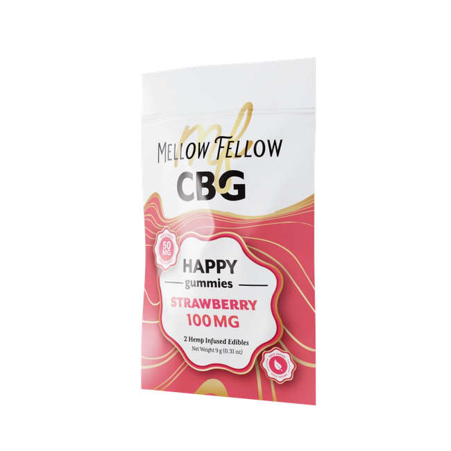 Happy CBG Gummies 100mg - Strawberry-gallery-39102600773838