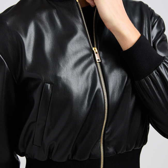 Adalyn Vegan Leather Bomber-gallery-42933080555770