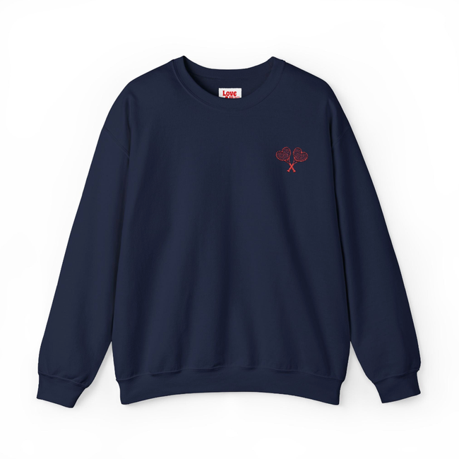 Love All Tennis Adult Embroidered Crewneck Sweatshirt-gallery-35648396460113
