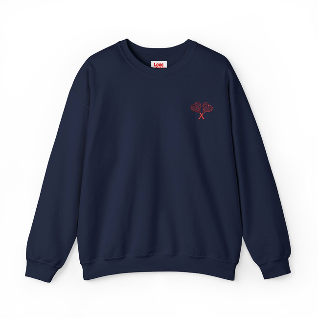 Love All Tennis Adult Embroidered Crewneck Sweatshirt-gallery-35648396460113