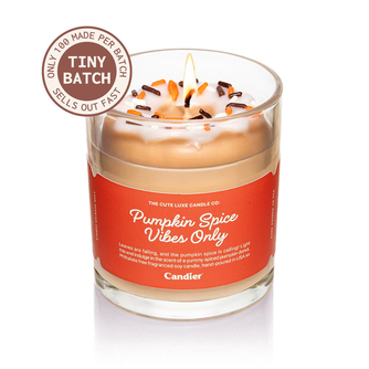 Pumpkin Spice Vibes Only Donut Candle