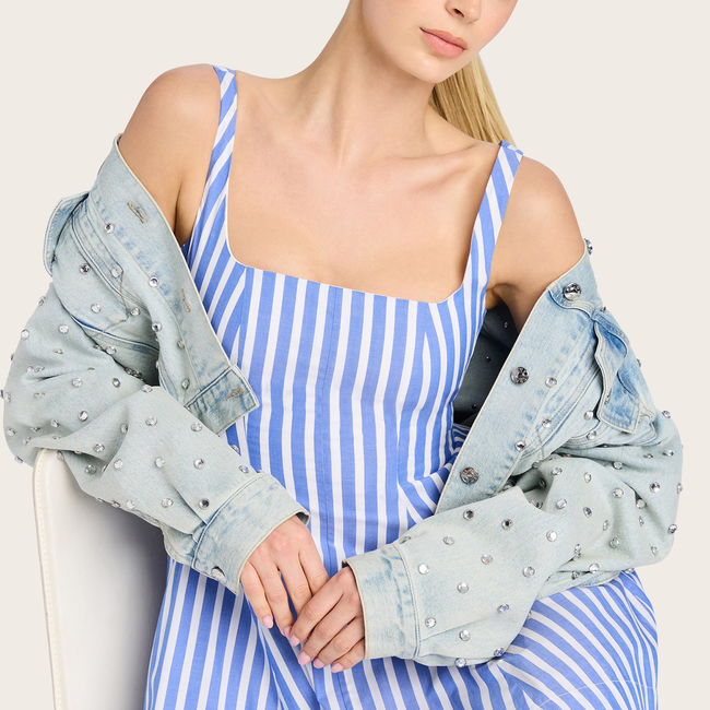 Courtney Wide Stripe Poplin Dress-gallery-43952854532346
