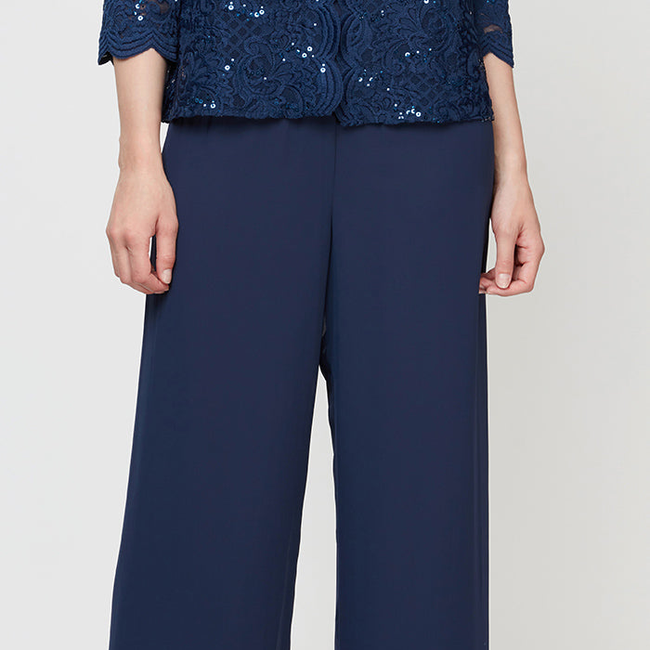 Petite Straight Leg Chiffon Pant-gallery-42655330763008