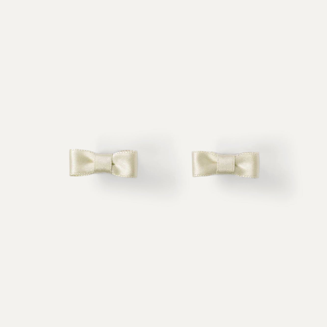 Satin Bow Studs in Citron-gallery-42213916475630