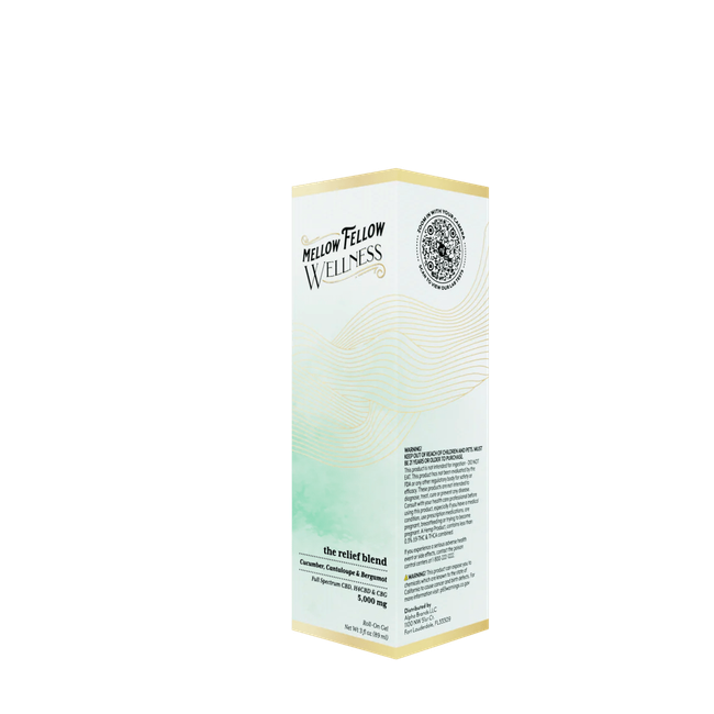 Wellness Roll On Gel - The Relief Blend - Cucumber, Cantaloupe and Bergamot - 5000mg-gallery-37327676440782