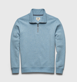 Bobby Fleece Quarter Zip - Blue Heather