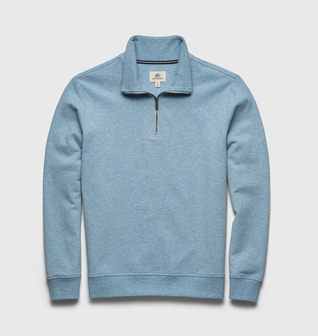 Bobby Fleece Quarter Zip - Blue Heather